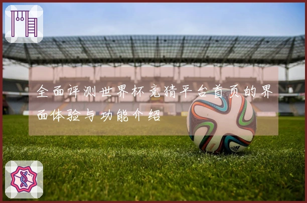 全面评测世界杯竞猜平台首页的界面体验与功能介绍