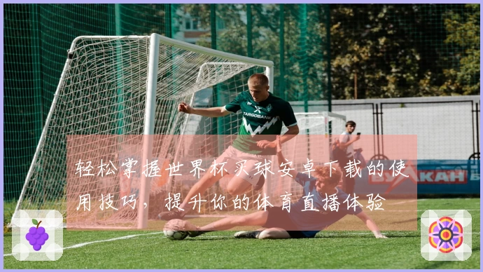 轻松掌握世界杯买球安卓下载的使用技巧，提升你的体育直播体验